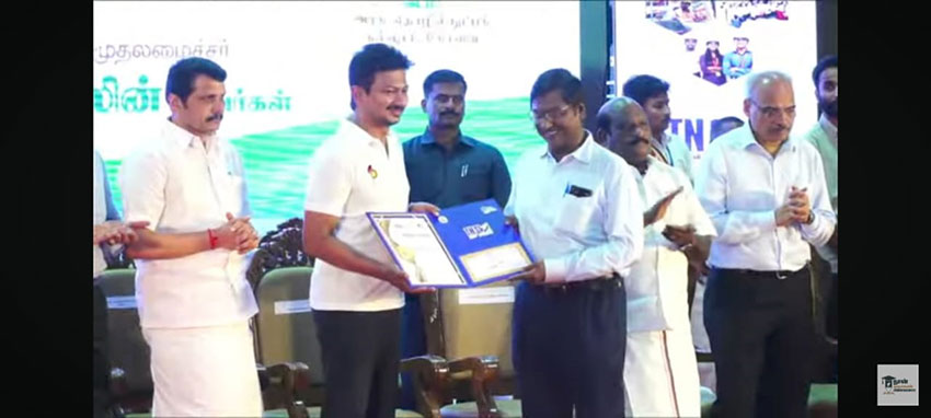 Certificate of Recognition from Tamil Nadu Skill Development Corporation